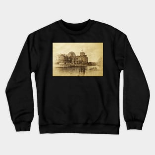 berlin reichstag, vintage Crewneck Sweatshirt